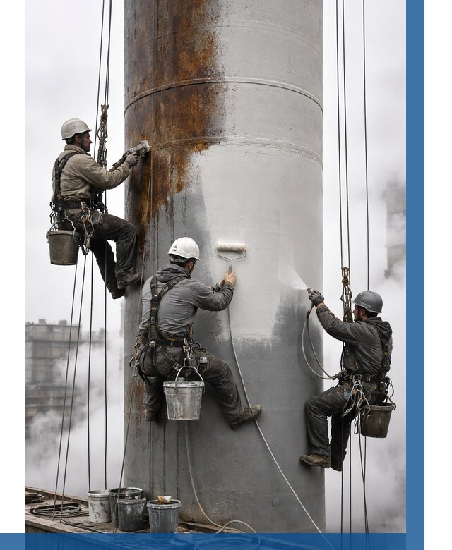 Покраска дымовых труб в Видном от 8798 р. | ВЫСОТНИК-Вдн