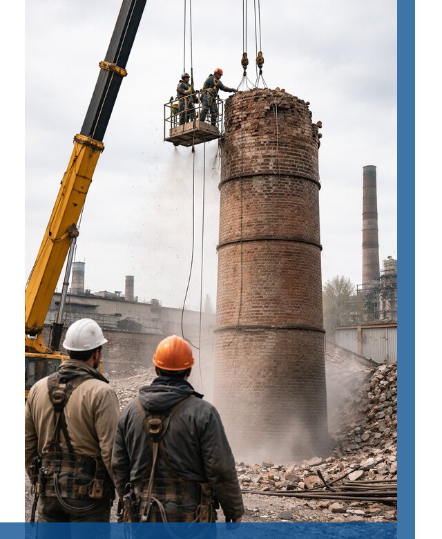 Демонтаж дымовой трубы в Видном от 93150 р. | ВЫСОТНИК-Вдн, смета