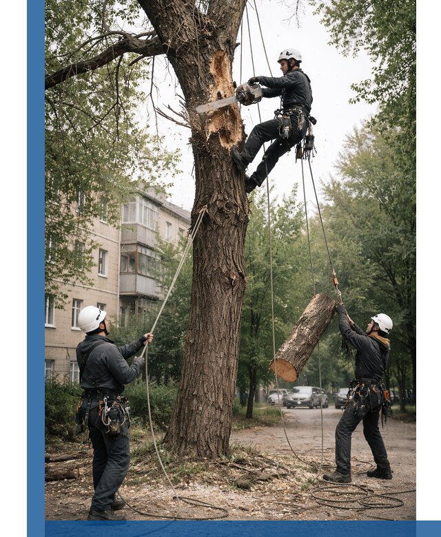 Срочное удаление аварийных деревьев в Видном с гарантией безопасности