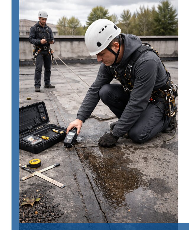 Обследование кровли на протечки и выявление дефектов в Видном